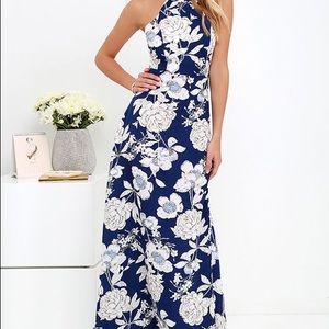 Lulus in Blossom Blue Maxi Dress